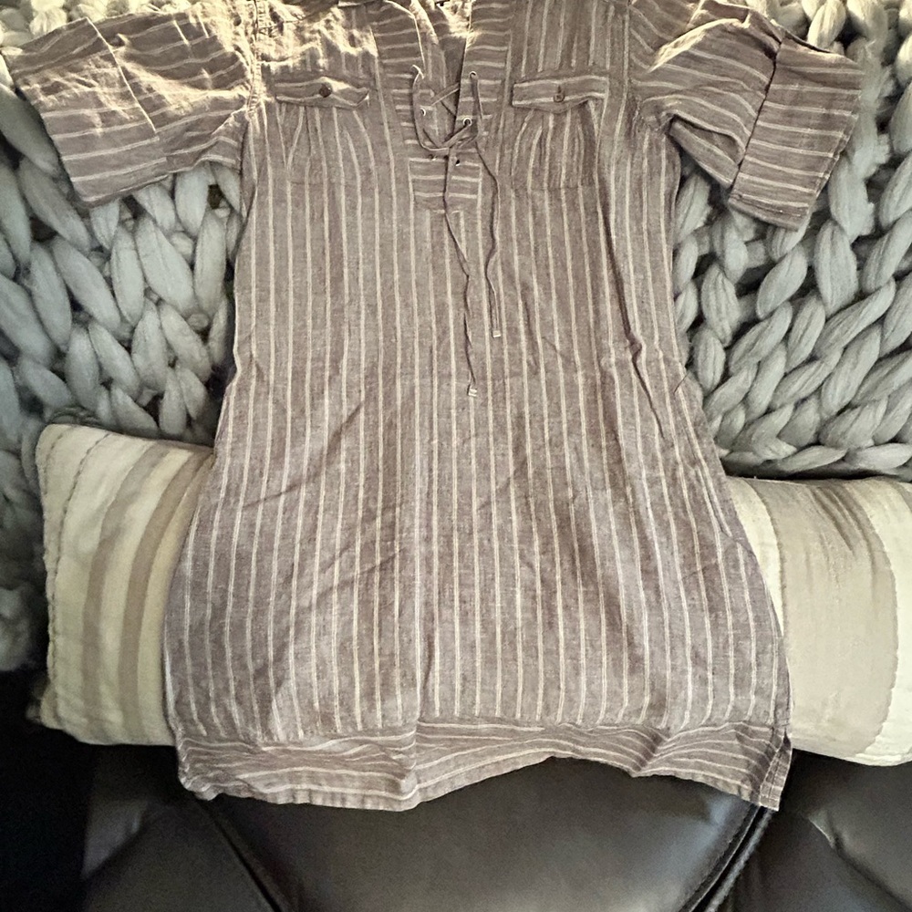 Tommy Bahama Purple Striped Shirt